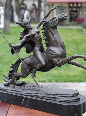 骑马人物欧式风宾馆会所工艺礼品