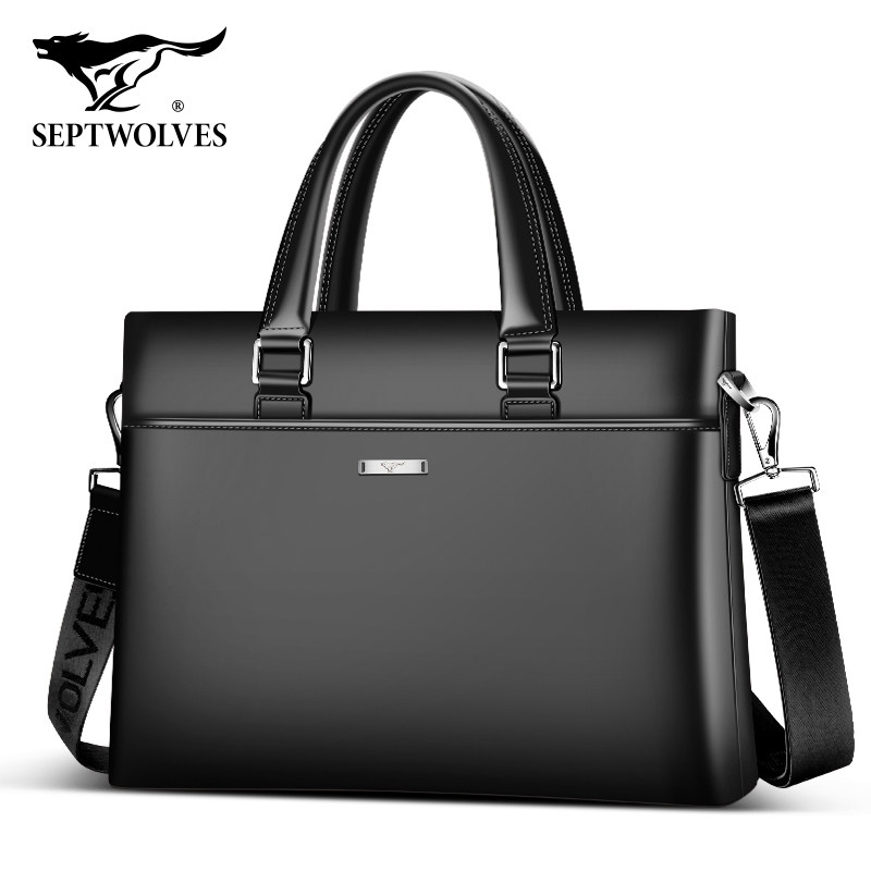 正品七匹狼男士休闲真皮单肩包 七匹狼品迪男士包袋