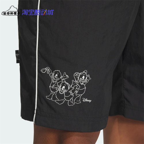 Adidas 三叶草 x DISNEY 迪士尼联名男子梭织休闲运动短裤 JP1415 - 图1