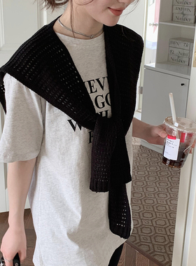 NikkiHaley镂空韩版女外搭披肩