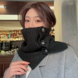 Шерстяной шарф, демисезонный универсальный фальшивый воротник, трикотажный шарф-платок для отдыха, с защитой шеи