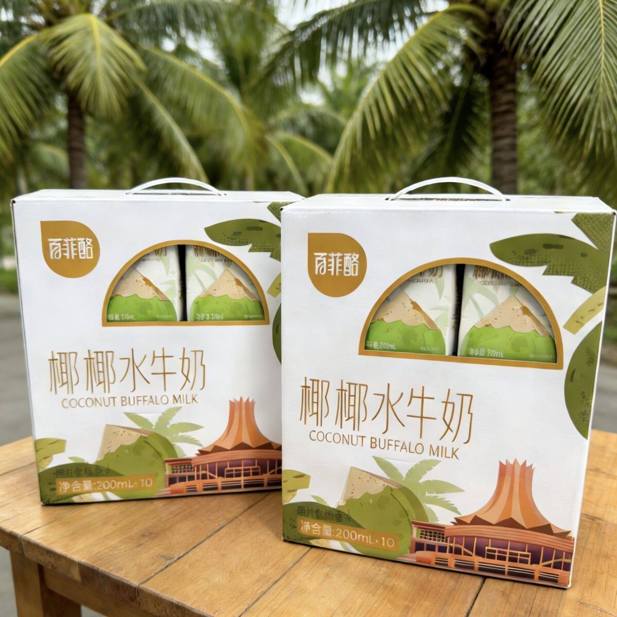 百菲酪椰椰水牛奶200ml*10盒椰味十足全家老小都爱喝休闲饮品新品