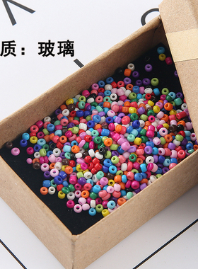 实色陶瓷米珠编织手链材料发簪