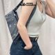 Adidas clover ຖົງກິລາຂອງແມ່ຍິງຖົງບ່າ denim bag armpit bag casual bag JL7665