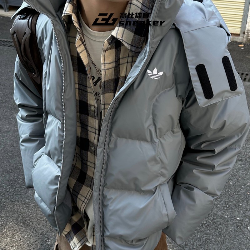 阿迪达斯三叶草冬季男女立领保暖面包服夹克羽绒服外套JW1370,淘宝优惠券,粉丝福利购,淘宝优惠卷