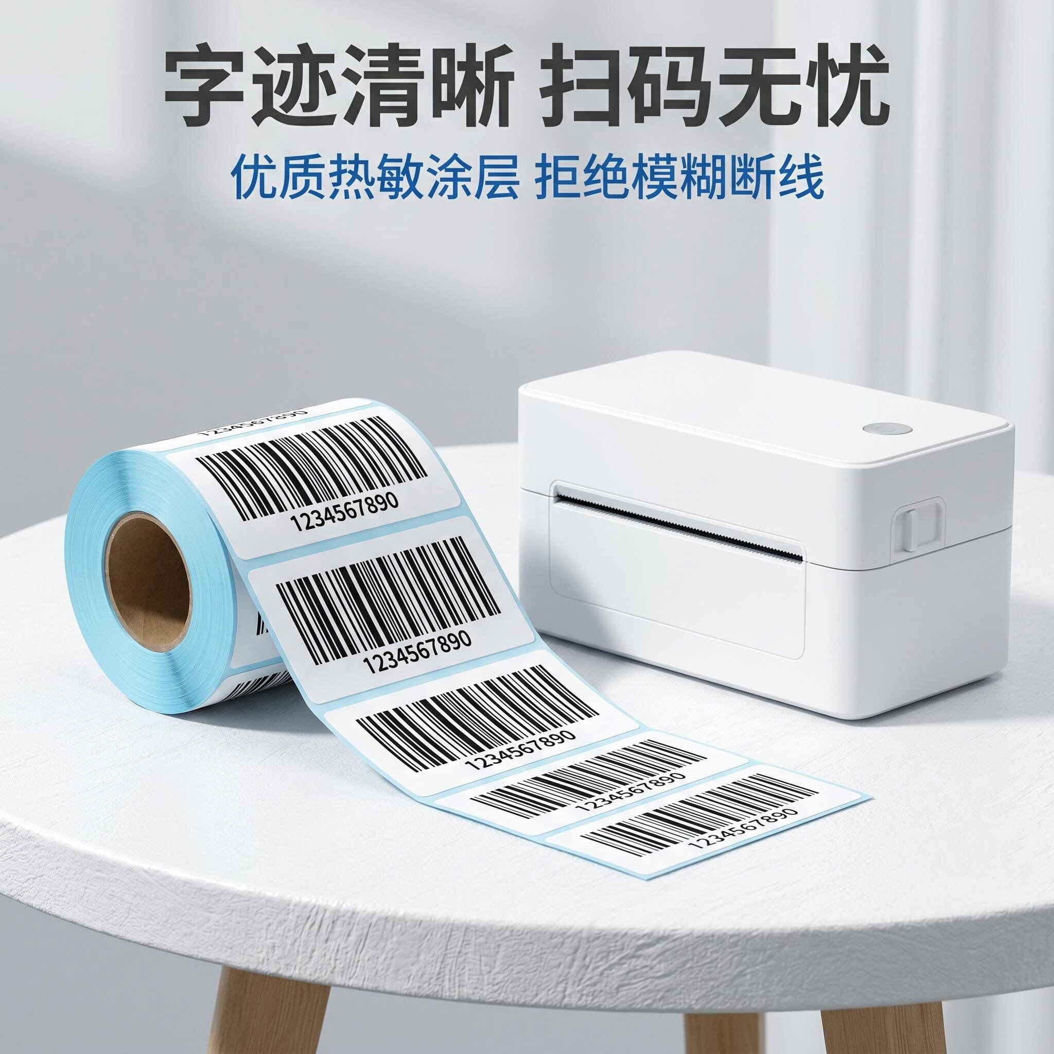 Three-proof thermal barcode paper self-adhesive label printing paper 60*50*80*90 supermarket electronic scale milk tea sticker