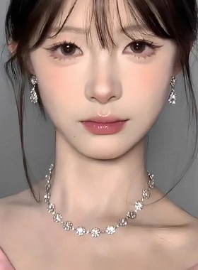 轻奢满钻气质项链高级感