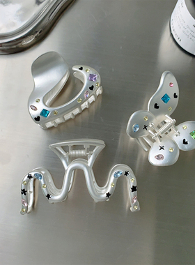 金属星星发夹女后脑勺盘发抓夹