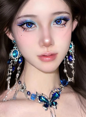 y2k甜酷辣妹风蝴蝶项链女