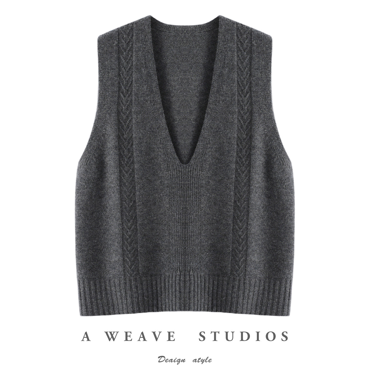 深V领100%羊毛针织马甲女秋冬叠穿内搭外穿毛衣背心无袖坎肩,淘宝优惠券,粉丝福利购,淘宝优惠卷
