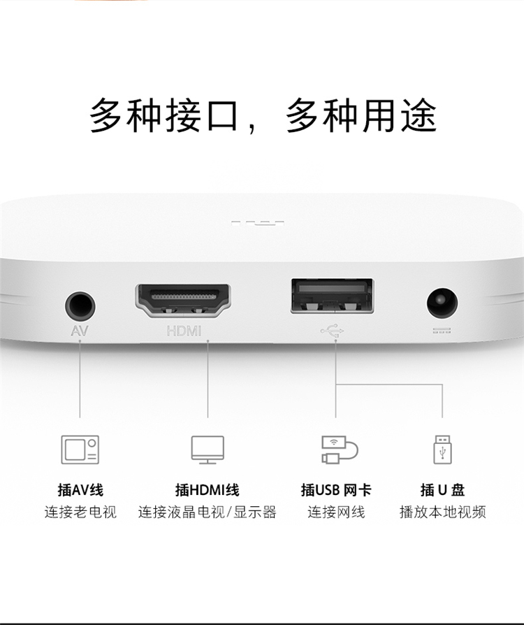 小米盒子4代国外家用高清机顶电视盒子播放器国际版4SPro