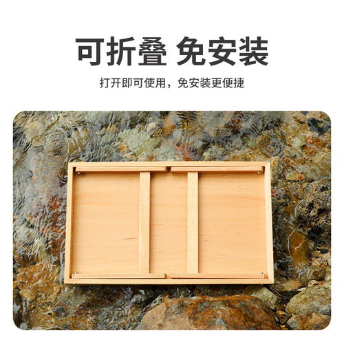 露营户外折叠桌便携收纳楠竹茶几旅游野餐帐篷简易小方托盘桌子 - 图0
