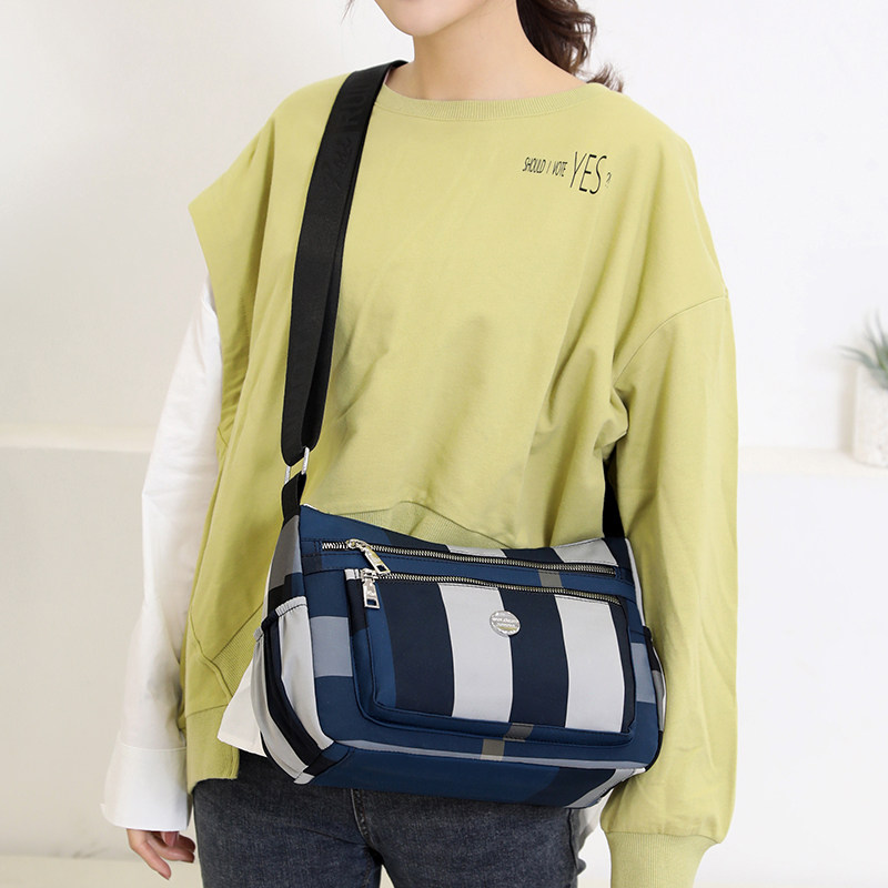 新款格子斜挎包多层单肩包布包背包牛津布女包帆布大容量妈妈包包,淘宝优惠券,粉丝福利购,淘宝优惠卷