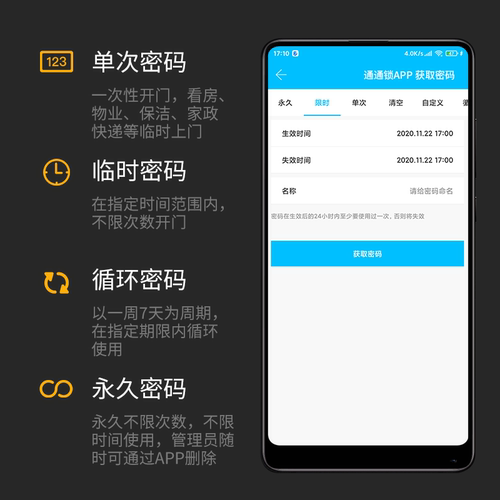 通通锁智能锁公寓酒店民宿出租房远程管理密码锁防盗门木门指纹锁 - 图1
