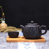 Большой кунг -фу Тант горшок бамбук деревянный нижний поднос пурпурный песчаный чайт, гостиница, отель кунг -фу, кастрюль, керамический, здоровье, тушеное суп горшок