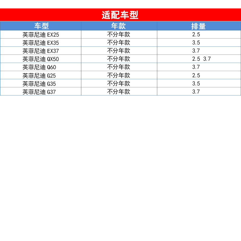 适配英菲尼迪EX25 EX35 QX50 Q60 G25 G35 G37空滤空气滤芯格马勒-图1