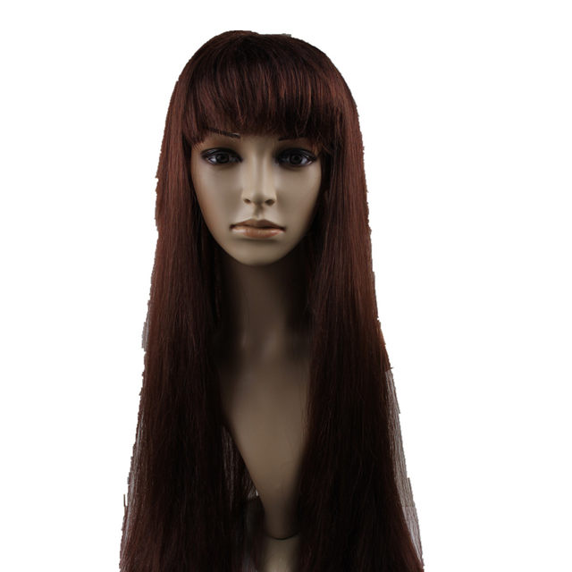 Wig ຜົມຊື່ຍາວທີ່ບໍ່ແມ່ນຕົ້ນຕໍ masquerade ຜົມຍາວ cosplay dress ເຖິງການປະຕິບັດ props headgear ປອມ
