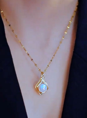 优雅气质人鱼姬珍珠项链法式高端