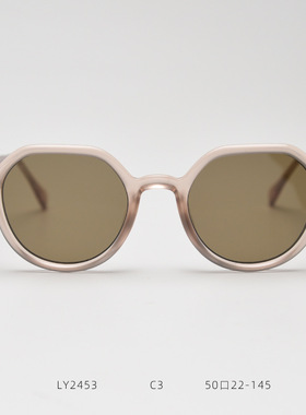 复古红色TR板材尼龙太阳眼镜潮男女网红素颜大脸圆框墨镜防紫外线