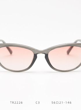 欧美运动科技感偏光墨镜男女粉色绿色复古猫眼曲面太阳镜防紫外线