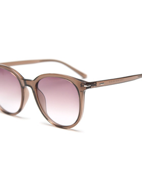 新款韩系TR黑色大框圆偏光太阳眼镜时尚潮流男女复古墨镜显脸小