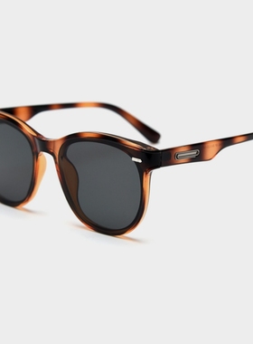 韩版圆形经典款黑色太阳镜男士开车专用防晒UV400防紫外线墨镜女