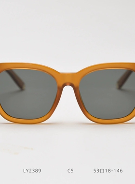 高级感南瓜黄韩版墨镜女大方框玳瑁显脸小素颜偏光太阳镜男配近视