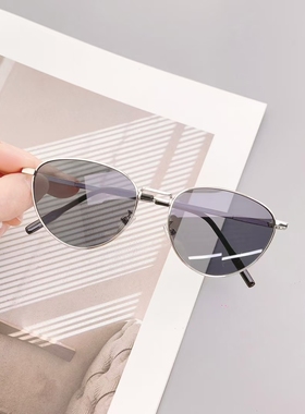 韩版猫眼金丝偏光防晒墨镜女可配近视复古高智感素颜太阳眼镜绿色