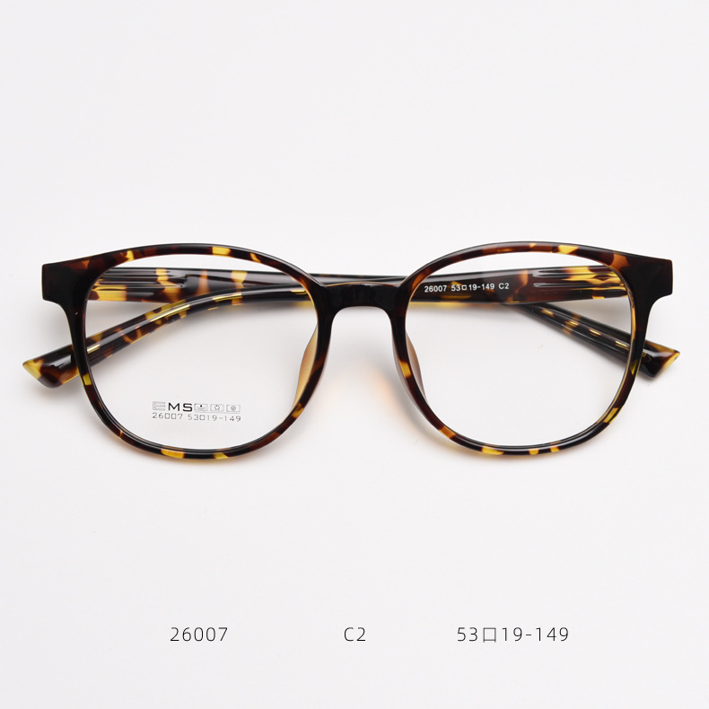 复古方圆大框玳瑁色眼镜男女TR90近视眼镜框潮文艺防蓝光平光镜架 - 图2