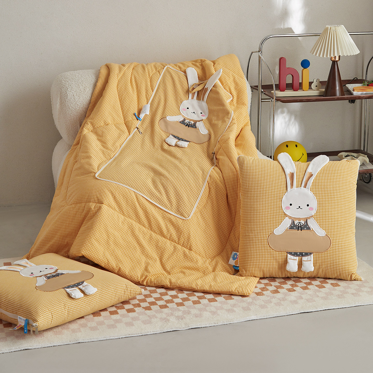 儿童纯棉色织抱枕被子两用可折叠午休空调被汽车载全棉靠垫午睡枕,淘宝优惠券,粉丝福利购,淘宝优惠卷