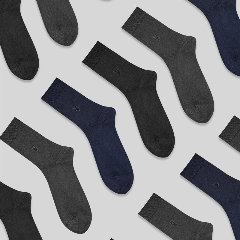 花花公子男士高筒秋冬吸汗透气棉袜 playboy内衣短袜/打底袜/丝袜/美腿袜