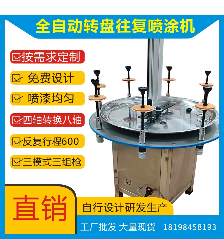 厂家自行研发全自动转盘反复喷涂机涂乳胶漆大功率涂料油漆喷涂机 - 图2