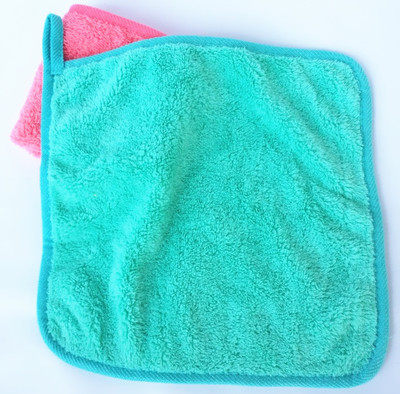 超细纤维珊瑚绒儿童毛巾批幼发儿园擦手巾挂巾洗脸巾方巾加厚吸水 - 图0