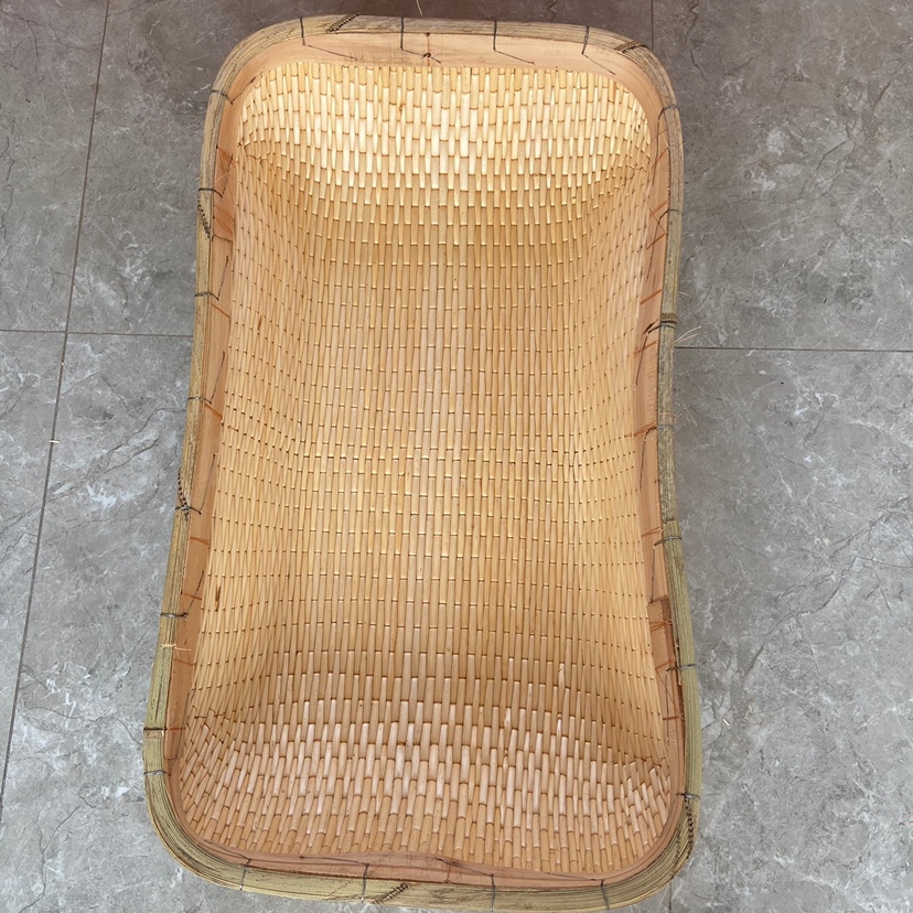 柳编簸箕手工收纳馒头筐长方形大笸箩商用柳条簸箩炒货篮子藤编 - 图1