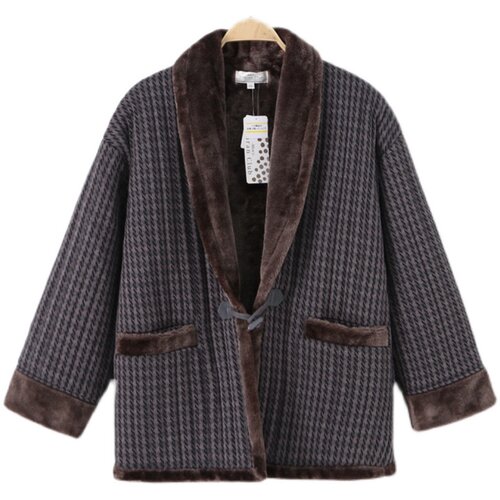 检品微瑕日式半缠保暖极热绒蓄暖厚和服家居棉袄上衣浴衣男款大码 - 图3