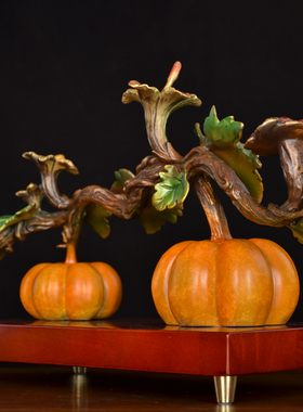 彩铜财富丰收南瓜摆件客厅