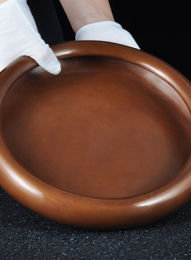 紫铜笔洗缸摆件家居客厅书房文房四宝书法国画洗笔缸桌面装饰品