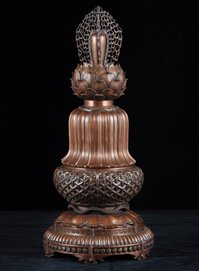 紫铜套装香炉供佛花瓶烛台寺庙