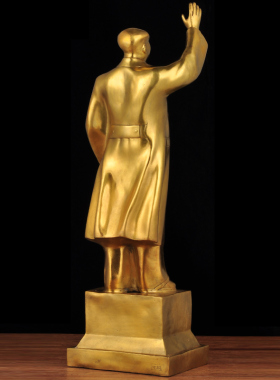 纯铜毛主席全身挥手像书房纪念品