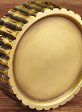 黄铜竹节烟灰缸摆件中式客厅