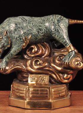 纯黄铜四神兽摆件青龙白虎朱雀