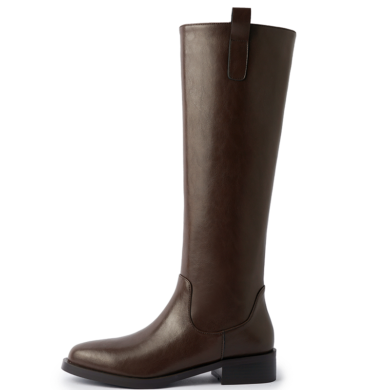 许我耀眼赵露思同款不过膝长筒靴骑士靴女长靴马术靴加绒秋冬长靴 - 图3