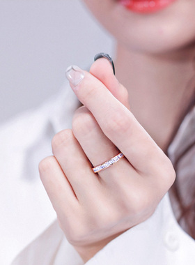 满天星高级感戒指轻奢微镶锆石