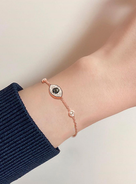 小众时尚风玫瑰金ins饰品手链