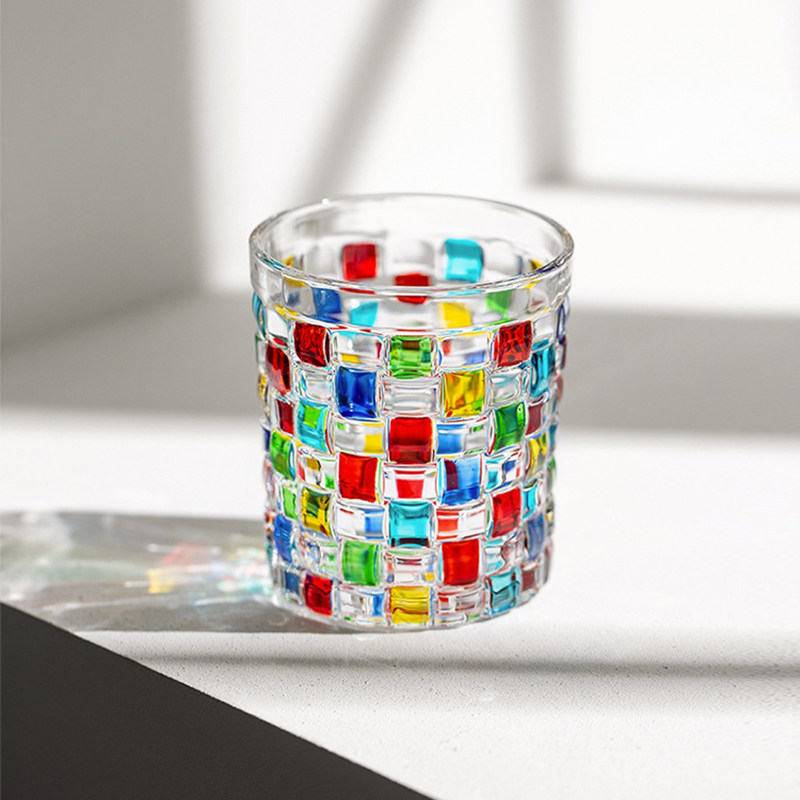 欧式手工彩绘珐琅水晶玻璃威士忌杯家用水杯茶杯烈酒洋酒杯啤酒杯,淘宝优惠券,粉丝福利购,淘宝优惠卷