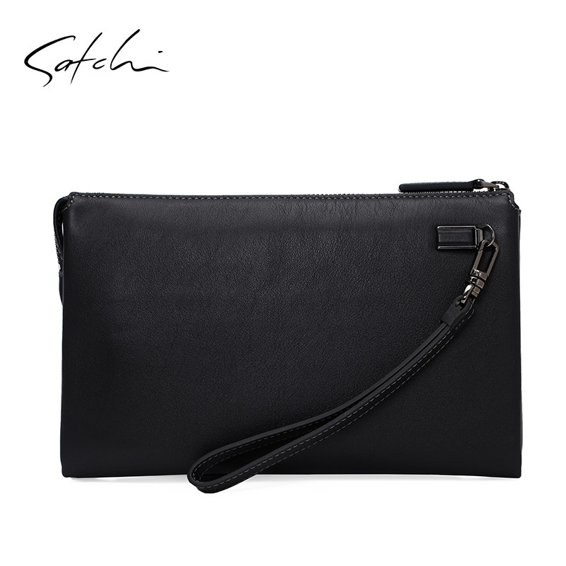 沙驰真皮商务大气休闲头层男包 satchi沙驰男士包袋