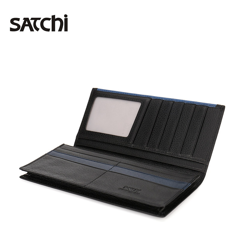 satchi /沙驰长款真皮多卡位钱包 satchi沙驰男士包袋