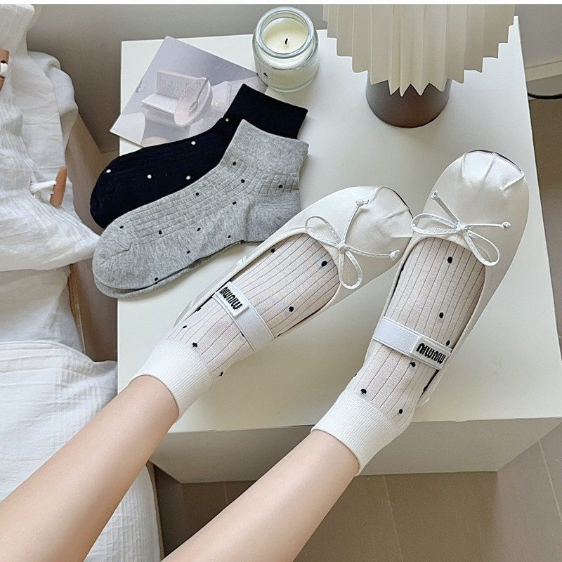 简约小香风波点短筒棉袜女百搭不挑鞋低腰纯色吸汗运动袜透气女孩,淘宝优惠券,粉丝福利购,淘宝优惠卷