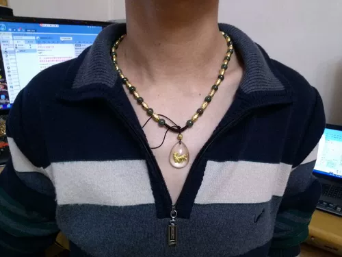 Плетеный браслет из красной нити, золотой браслет с одной бусиной, ожерелье из жемчуга, подвеска, ремешок подходит для мужчин и женщин, 24 карат