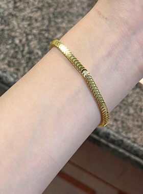 钛钢可水洗金色手镯百搭保色